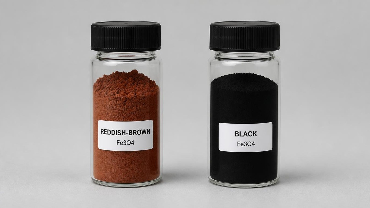 Serbuk Nano Fe₃O₄ Merah-Merah lwn. Hitam untuk Aplikasi Bateri Litium-Ion